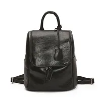 Solid Color Casual Holiday Women's Backpack sku image 2