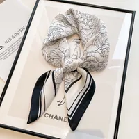 New Spring And Autumn Artificial Silk Small Scarf Women's Fashionable All-match Ribbon Decorative Scarf High-grade Business Wear Small Scarf main image 2