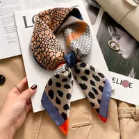 New Spring And Autumn Artificial Silk Small Scarf Women's Fashionable All-match Ribbon Decorative Scarf High-grade Business Wear Small Scarf sku image 12