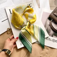 New Spring And Autumn Artificial Silk Small Scarf Women's Fashionable All-match Ribbon Decorative Scarf High-grade Business Wear Small Scarf sku image 18