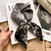 New Spring And Autumn Artificial Silk Small Scarf Women's Fashionable All-match Ribbon Decorative Scarf High-grade Business Wear Small Scarf sku image 20