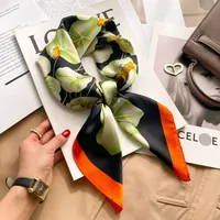 New Spring And Autumn Artificial Silk Small Scarf Women's Fashionable All-match Ribbon Decorative Scarf High-grade Business Wear Small Scarf sku image 21