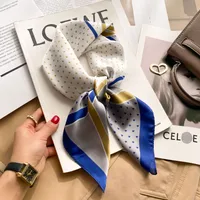 New Spring And Autumn Artificial Silk Small Scarf Women's Fashionable All-match Ribbon Decorative Scarf High-grade Business Wear Small Scarf sku image 22