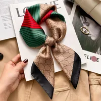 New Spring And Autumn Artificial Silk Small Scarf Women's Fashionable All-match Ribbon Decorative Scarf High-grade Business Wear Small Scarf sku image 25