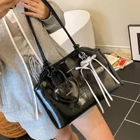 Women's Pu Leather Solid Color Streetwear Square Zipper Shoulder Bag main image 4
