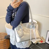 Women's Pu Leather Solid Color Streetwear Square Zipper Shoulder Bag main image 2