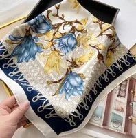 New Spring And Autumn Artificial Silk Small Scarf Women's Fashionable All-match Ribbon Decorative Scarf High-grade Business Wear Small Scarf sku image 29