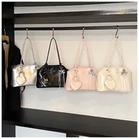 Women's Pu Leather Solid Color Streetwear Square Zipper Shoulder Bag main image 1