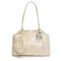 Women's Pu Leather Solid Color Streetwear Square Zipper Shoulder Bag sku image 1