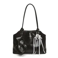 Women's Pu Leather Solid Color Streetwear Square Zipper Shoulder Bag sku image 2