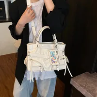 Women's Pu Leather Solid Color Streetwear Square Zipper Shoulder Bag Tote Bag main image 4