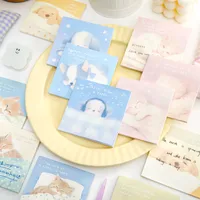 1 Piece 1 Set Animal Cat Class Learning School Paper Cartoon Style Cute Sweet Sticky Note main image 1
