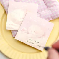 1 Piece 1 Set Animal Cat Class Learning School Paper Cartoon Style Cute Sweet Sticky Note main image 10
