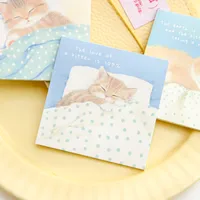 1 Piece 1 Set Animal Cat Class Learning School Paper Cartoon Style Cute Sweet Sticky Note main image 9