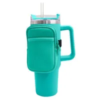 40 Oz Ice Cup Set Storage Bag Diving Material Non-slip Ice Cup Bottle Bag Car Absorbent Handle Insulation Cup Set sku image 3