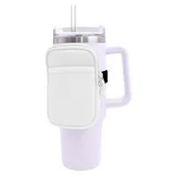 40 Oz Ice Cup Set Storage Bag Diving Material Non-slip Ice Cup Bottle Bag Car Absorbent Handle Insulation Cup Set sku image 4