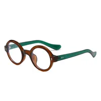 Retro Simple Style Framework Glasses PC UV400 Protection Round Frame Full Frame Glasses sku image 5