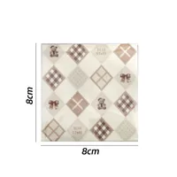 1 Piece 1 Set Cartoon Plaid Bear Class Learning School Paper Retro Sticky Note main image 2