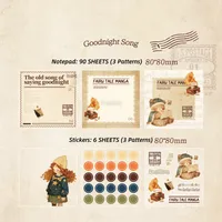 1 Piece 1 Set Portrait Animal Cartoon Class Learning School PET Paper Cartoon Style Cute Retro Notepad sku image 1