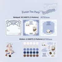 1 Piece 1 Set Portrait Animal Cartoon Class Learning School PET Paper Cartoon Style Cute Retro Notepad sku image 2