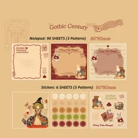 1 Piece 1 Set Portrait Animal Cartoon Class Learning School PET Paper Cartoon Style Cute Retro Notepad sku image 4