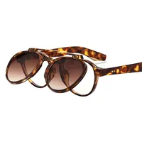 Pilot Flip Punk Sunglasses 4474 Endoscope Anti-blue Light Can Be Equipped With Myopia  Personalized Sunglasses sku image 6
