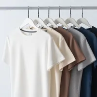 Casual Loose Short Sleeves T-shirt Round Neck Half Sleeve Summer New Solid Color Unisex Top With Backpack Label main image 1