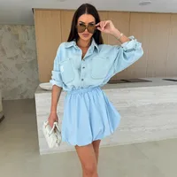 Europe And The United States    Hot Spring And Summer Puffy Skirt Elastic Waist Design Skirt main image 3