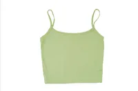 Summer New Solid Color Small Sling Female Girl Student Inner Slim Threaded Small Vest All-match Short Base Shirt sku image 10
