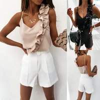 Summer Wish  Top  Sexy Elegant Backless Ruffled Sling Top For Women main image 1