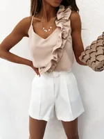 Summer Wish  Top  Sexy Elegant Backless Ruffled Sling Top For Women main image 2