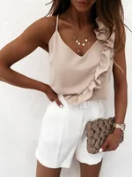 Summer Wish  Top  Sexy Elegant Backless Ruffled Sling Top For Women main image 3