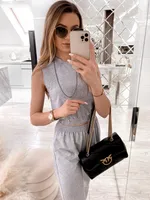 Designed  Hot Fashion Casual Sleeveless Slim Vest Pencil Pants Suit Women sku image 11