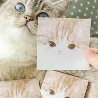 Mo Mo Non-Adhesive Sticky Notes Cute Pet Stickers Series Cute Hand-Drawn Illustrations Journal Wall Decoration Message Paper main image 1