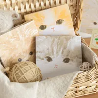 Mo Mo Non-Adhesive Sticky Notes Cute Pet Stickers Series Cute Hand-Drawn Illustrations Journal Wall Decoration Message Paper main image 3