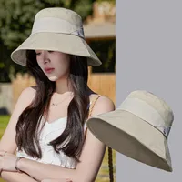 Summer New Style Hat Women's Fashion All-match Fisherman Hat Sunshade Sunscreen Hat Summer Outdoor Anti-ultraviolet Big Hat Brim main image 1