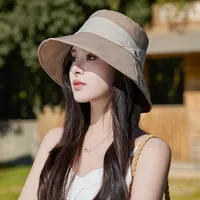 Summer New Style Hat Women's Fashion All-match Fisherman Hat Sunshade Sunscreen Hat Summer Outdoor Anti-ultraviolet Big Hat Brim main image 2