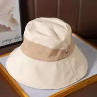 Summer New Style Hat Women's Fashion All-match Fisherman Hat Sunshade Sunscreen Hat Summer Outdoor Anti-ultraviolet Big Hat Brim sku image 1