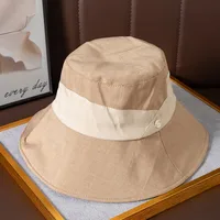 Summer New Style Hat Women's Fashion All-match Fisherman Hat Sunshade Sunscreen Hat Summer Outdoor Anti-ultraviolet Big Hat Brim sku image 2
