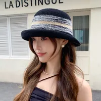 Summer New Style Hat Women's Elegant Elegant Curl-edge Fisherman Hat Women's French Elegant Elegant Elegant Face-making Small Basin Hat main image 2