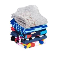 Spring And Summer New Men's Socks Trend New Geometric Series Men's  Version Of The Boat Socks Men's Socks Casual Socks Wholesale main image 5