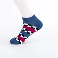 Spring And Summer New Men's Socks Trend New Geometric Series Men's  Version Of The Boat Socks Men's Socks Casual Socks Wholesale sku image 3