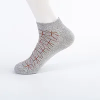 Spring And Summer New Men's Socks Trend New Geometric Series Men's  Version Of The Boat Socks Men's Socks Casual Socks Wholesale sku image 2