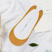 Ice Silk Sponge Pad Half Palm Socks Ice Silk Invisible Socks Women's Hollow Ultra Shallow Mouth Do Not Fall With Women's Boat Socks Factory In Stock sku image 5