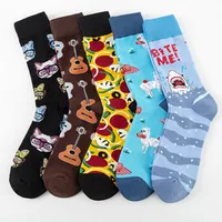 New Colorful Fashion Socks Color Guitar Socks Casual Cotton Socks  Street Fashion Socks Wholesale main image 2