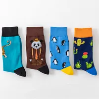 Autumn And Winter New Long Happy Socks Men And Women Couple Fashion Personality Abstract  Fashion Brand Socks Wholesale main image 2