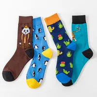 Autumn And Winter New Long Happy Socks Men And Women Couple Fashion Personality Abstract  Fashion Brand Socks Wholesale main image 3