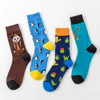 Autumn And Winter New Long Happy Socks Men And Women Couple Fashion Personality Abstract  Fashion Brand Socks Wholesale main image 4