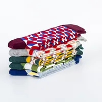 Spot  New British Style Gentleman Tide Socks Casual Happy Socks Wholesale Geometric Pattern main image 3