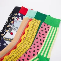 Spot  Fashion Colorful Lovers Socks Happy Socks High Casual Cotton Socks Wholesale main image 2